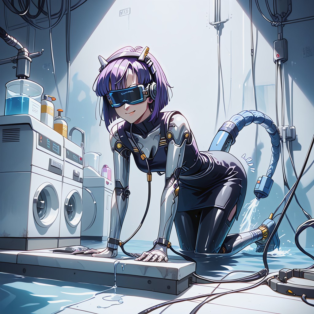 Circle Connecting Points, Robotic Visor, Dragon Ball Z Art Style Hentai AI Porn