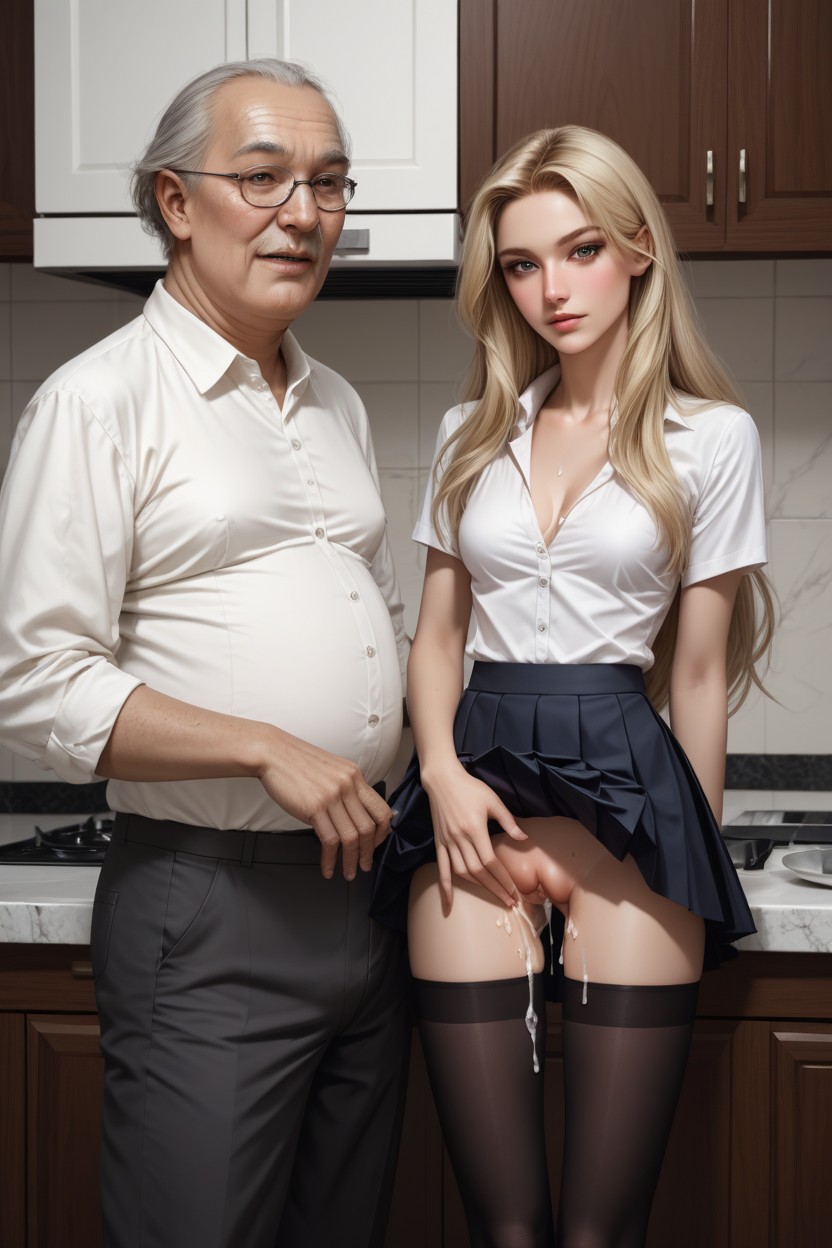 Leggings, Long Hair, Standing AI Porn