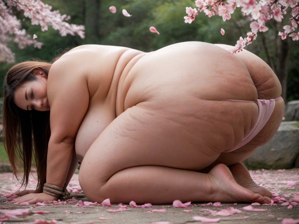 Hips Raised High, Side View, Full Body BBW AI Porn