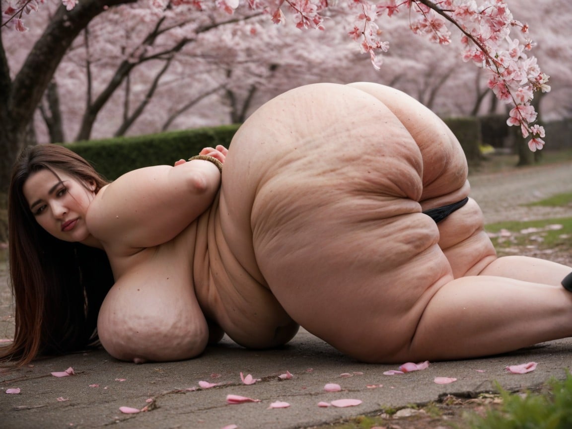 Cinematic Lighting, Behind Her Back, Hyper Obese Legs BBW AI Porn