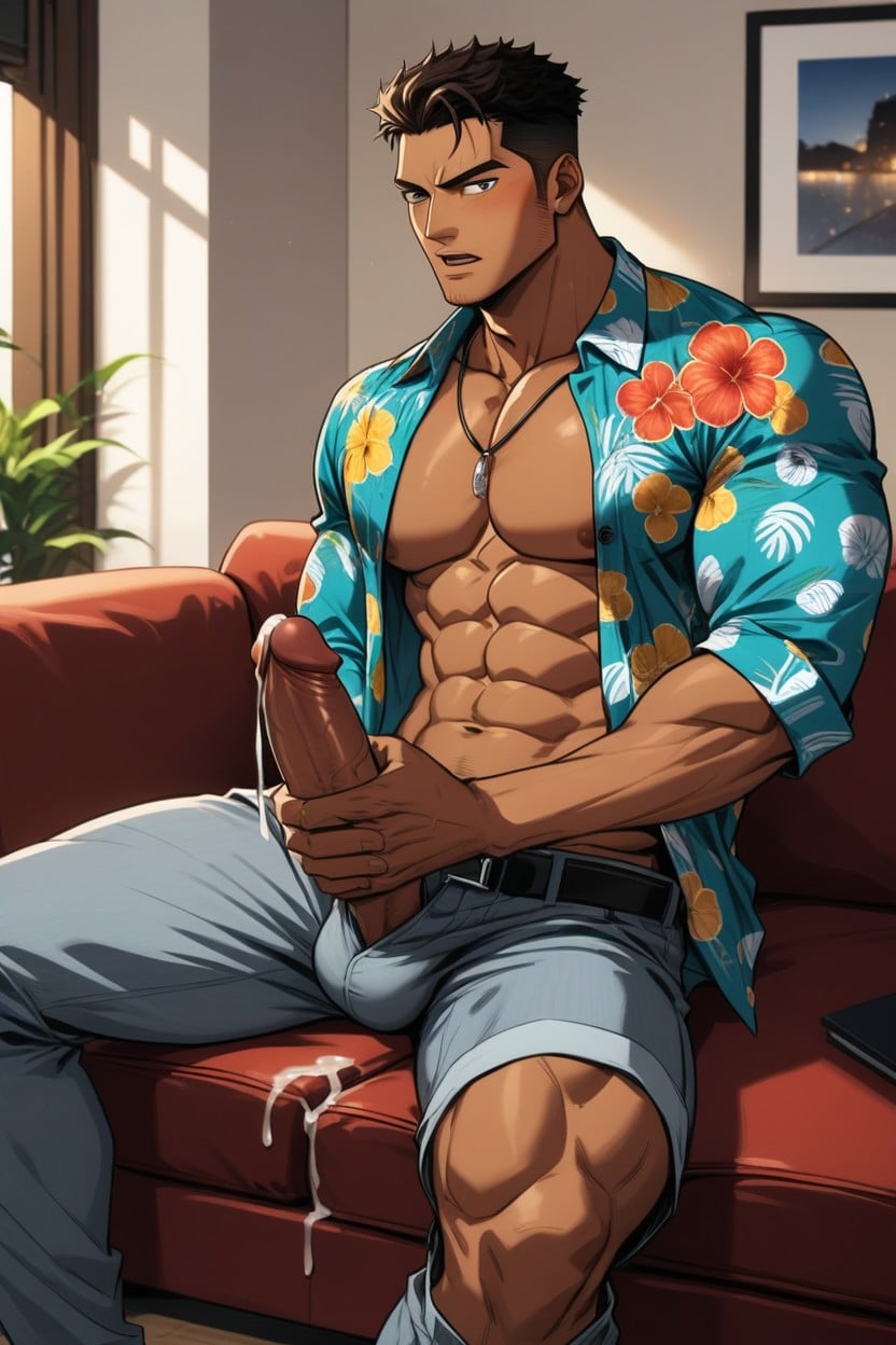 On A Sofa, Grey Jeans, Handjob AI同性戀黃片