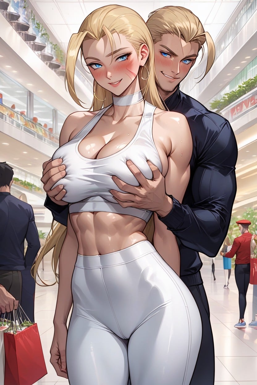18+, Sport Bra, Tits Grabbed AI Porn