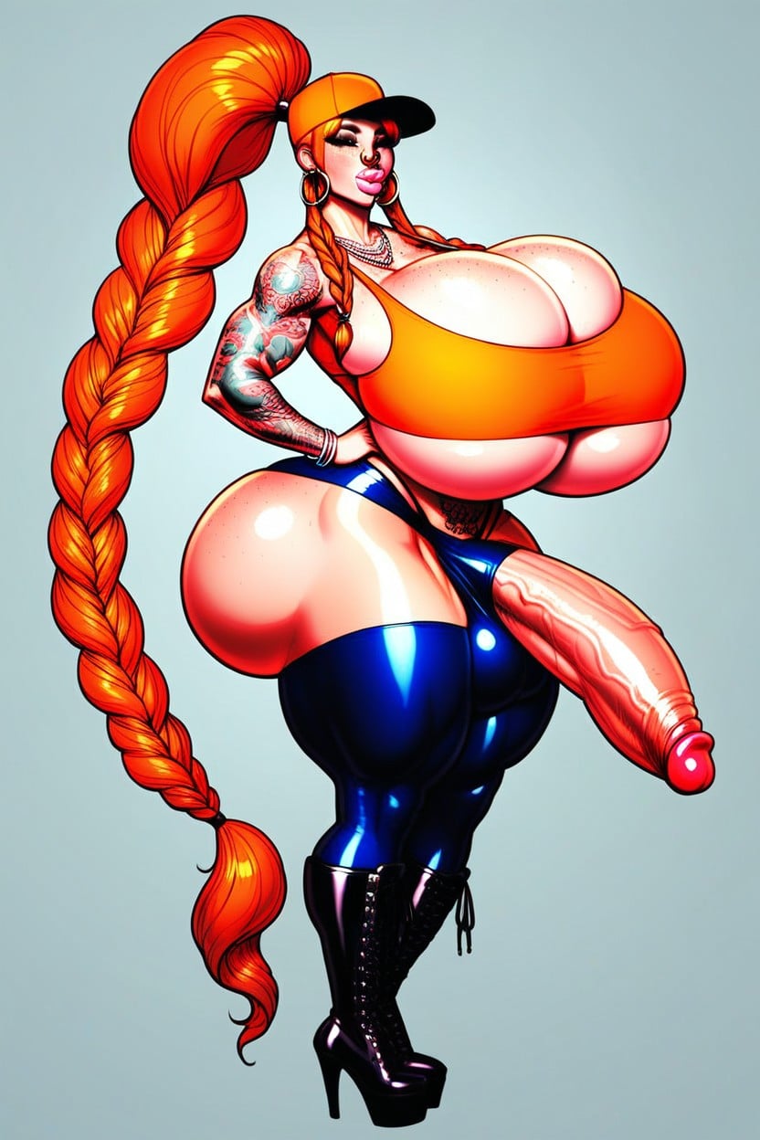 Brown Eyes, Leggings, Thick Thighs Shemale AI Porn