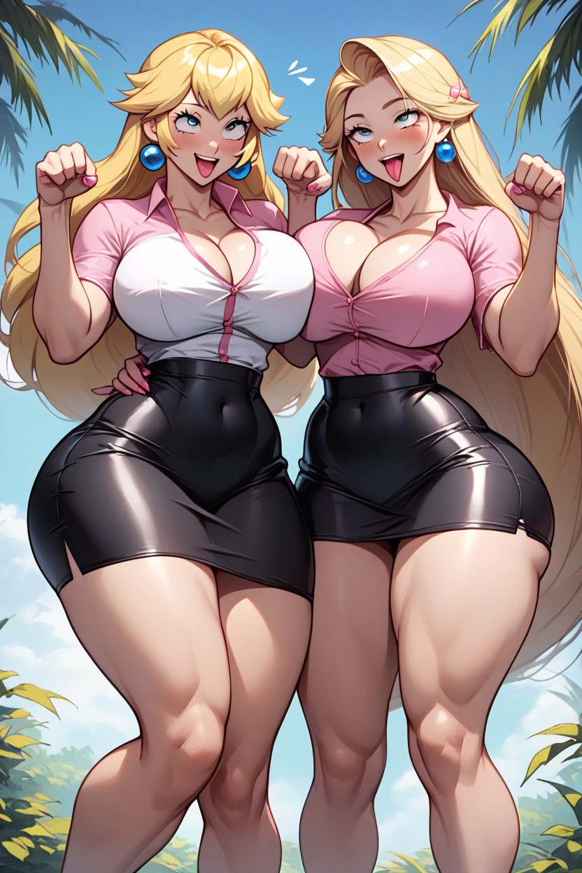 Extra Horny, Princess Peach From Mario Bross, Blushing Porno IA Hentai
