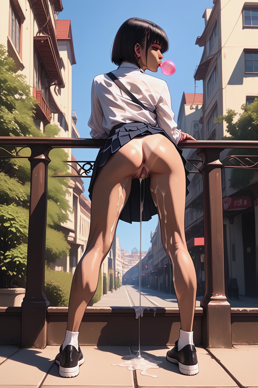 Saggy Tits, Panties, Realistic Style Porno IA