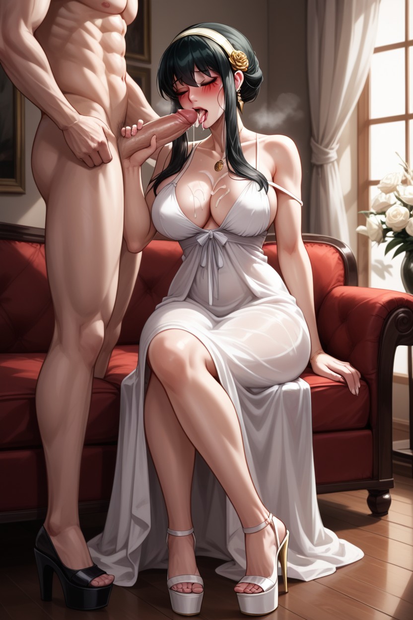 Very Sweaty, Platform High Heels, Crépuscule Porno IA Hentai