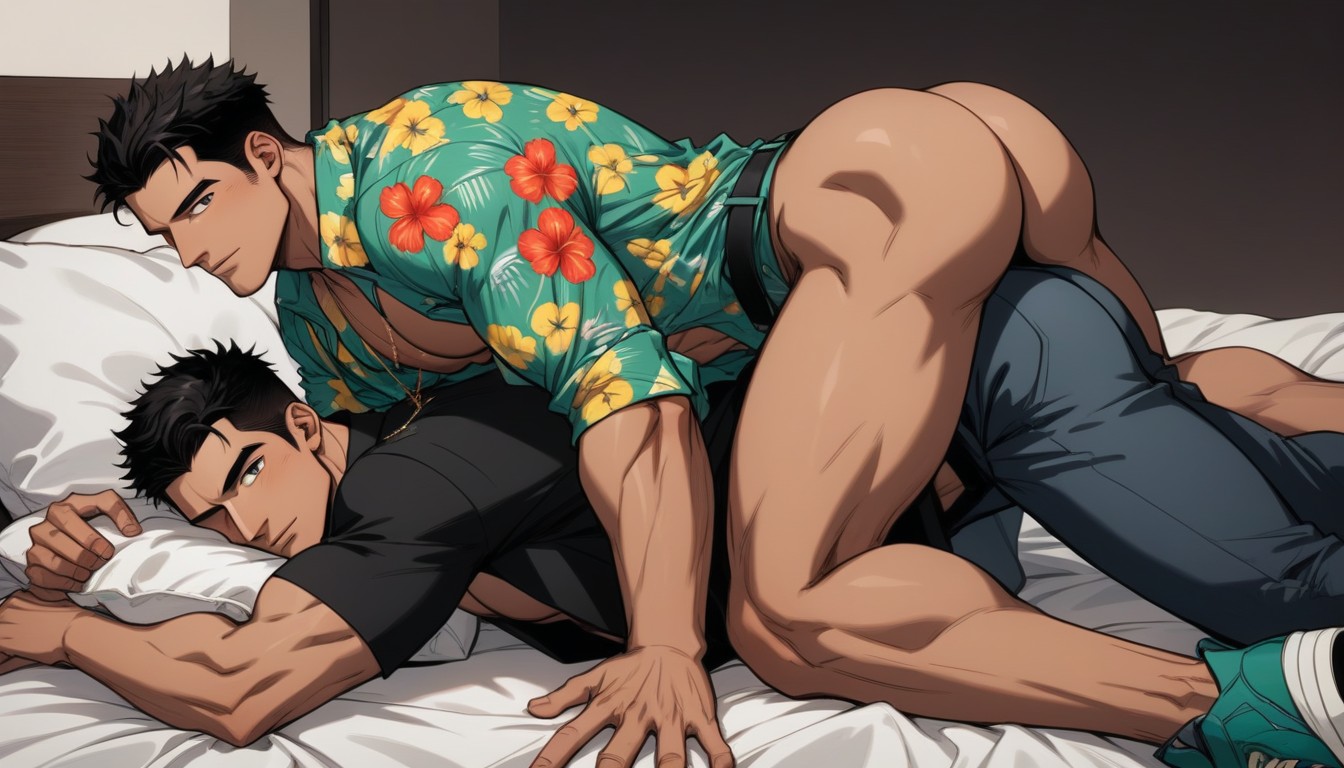 Open Shirt, On A Bed, Tall AI同性恋黄片