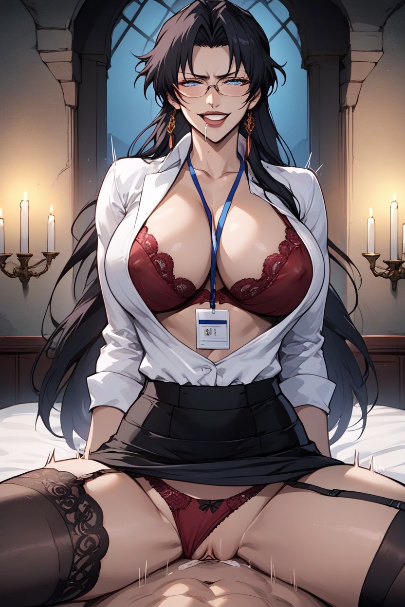 Breast Expansion, Mouth Open, Skirt Hentai AI Porn