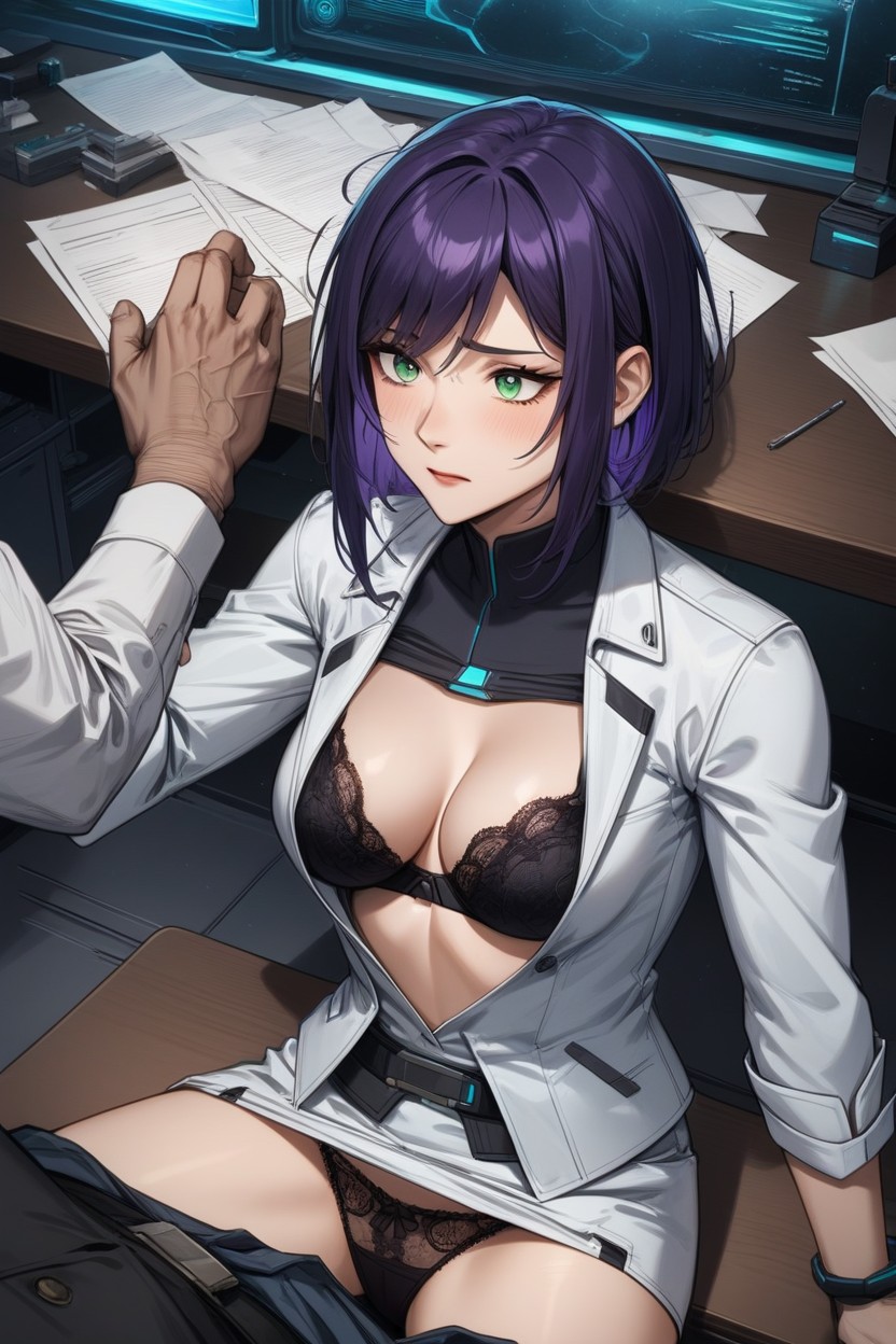 Close Up, Green Eyes, Wide Eyes Open AI Porn
