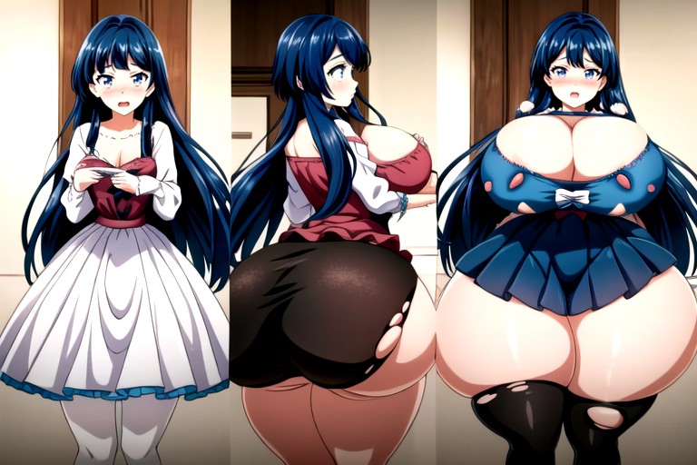 Breast Expansion, Split Screen, Extra Hyper Enlarging Weight Gain Hentai AI Porn