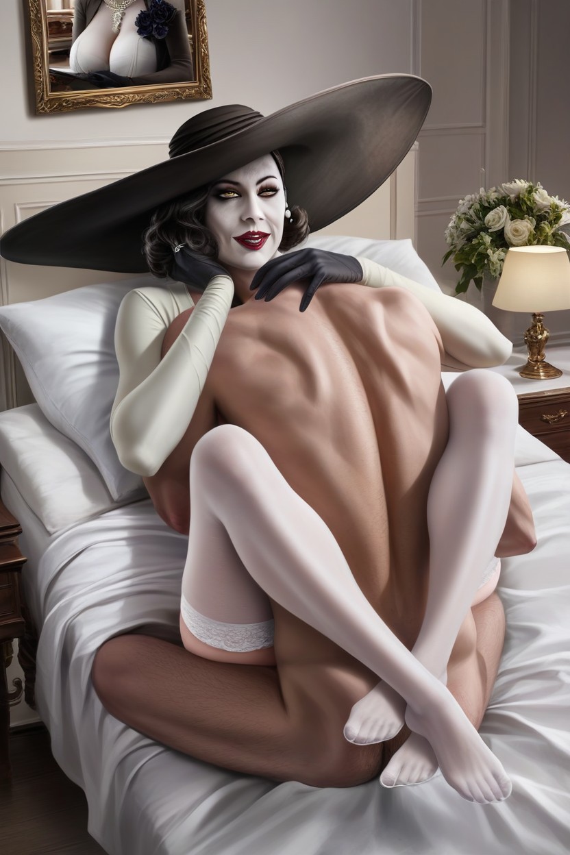 Sweaty, Alcina Laying On Bed, Resident Evil AI Porn