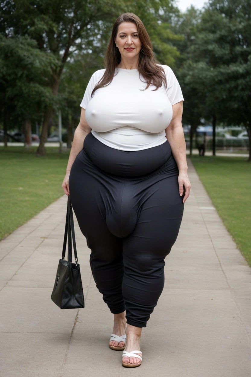 Large Long Bulge Through Clothing, Futunari, Large Hyper Hips AI Porn