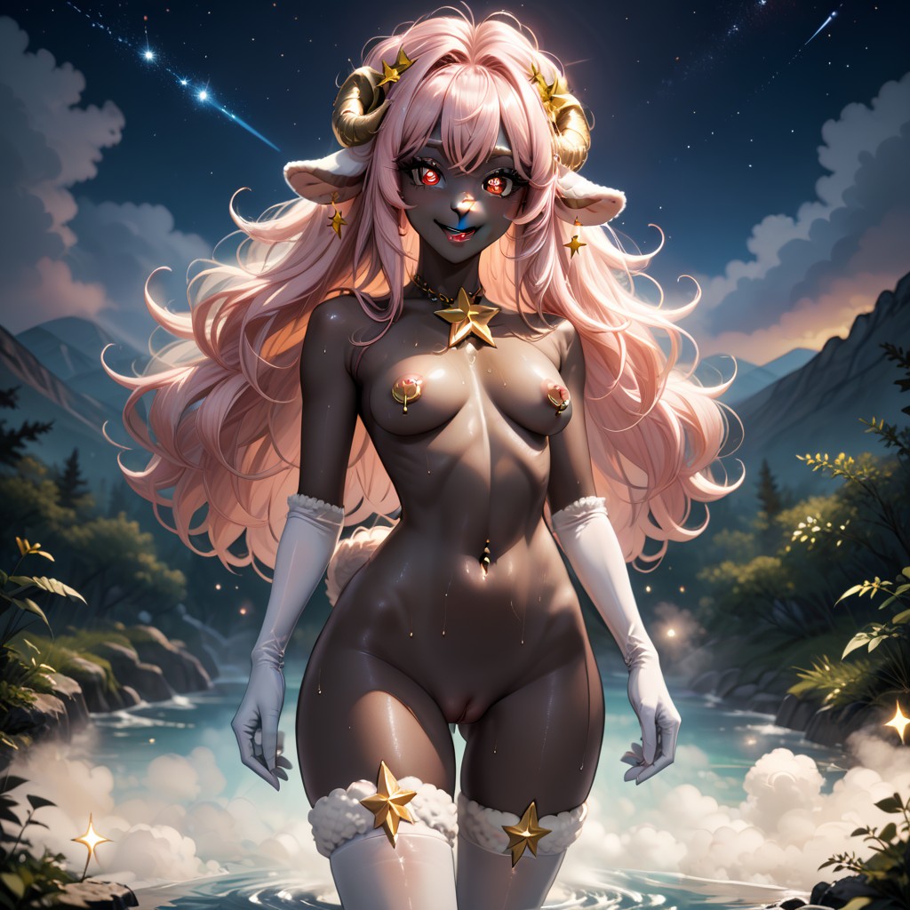 Sheep Tail, Crisp Navel, Blush Furry AI Porn