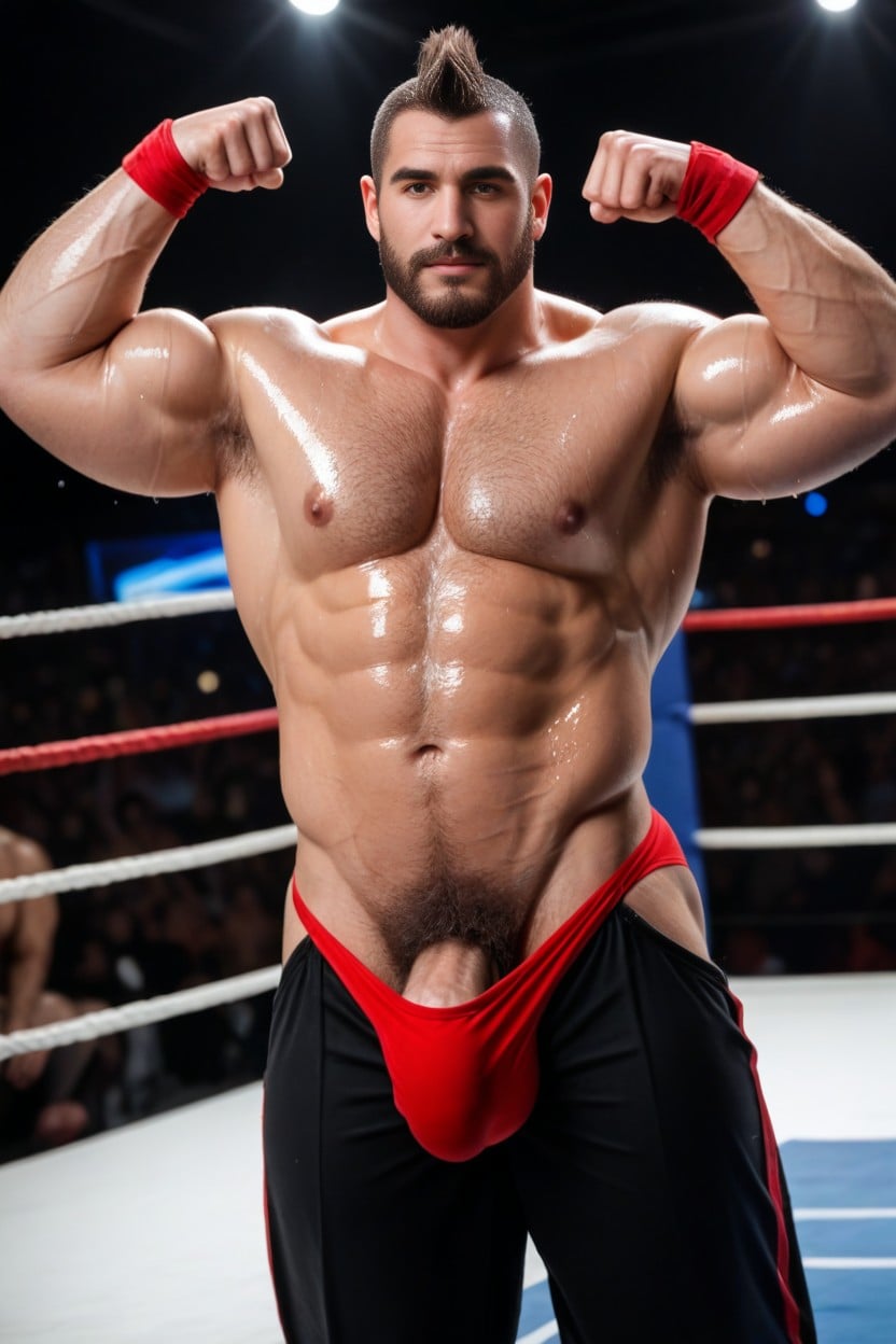 Red Sheer Speedo, Pulling Underwear Down, Hairy Porno gay IA