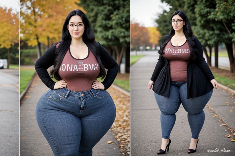 Realistic, Thick Fat Arms, Older Woman AI Porn