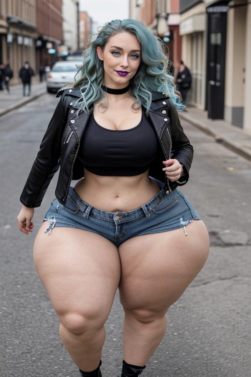 Curvy Muscular Steroid Bimbo, Amazon Goddess, Sneakers AI Porn