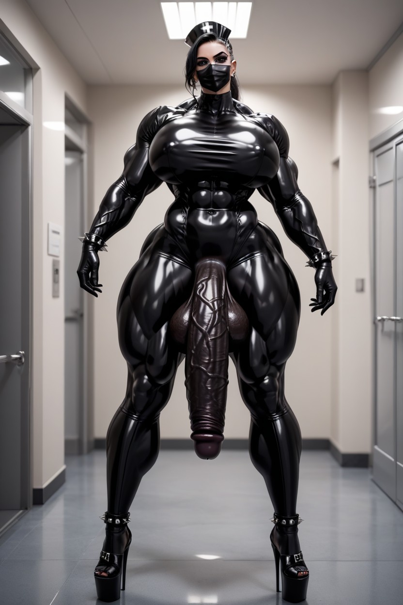Built In Platform Heels, Full Body Image, Futanari ニューハーフAIポルノ