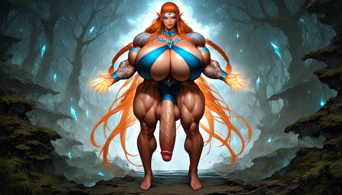 Hyper Gigantic Breasts, Alternate Species, Extremely Large Ass 人妖AI黃片