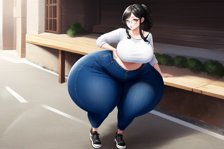 Extra Thick Bbw, Front Body View, Front View AI Porn