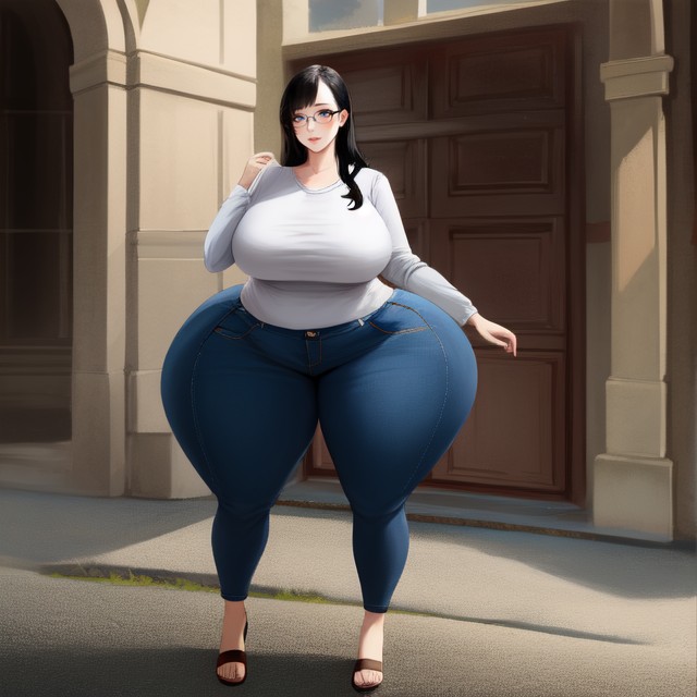 Bbw, Voluminous Hip Length Hair, Thick Fat Arms AI Porn