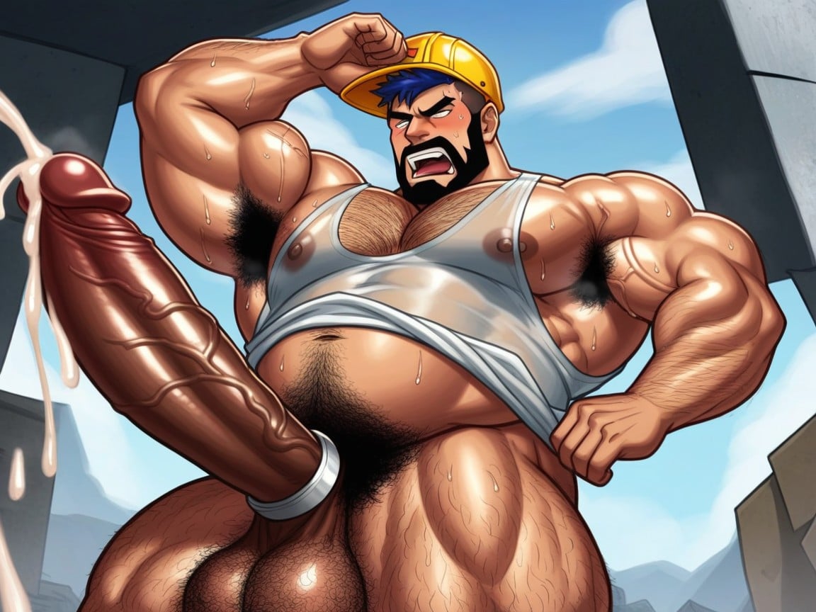 Scene Is An Outdoor Active Construction Zone, Hyper Penis, Musk Puff AI同性戀黃片