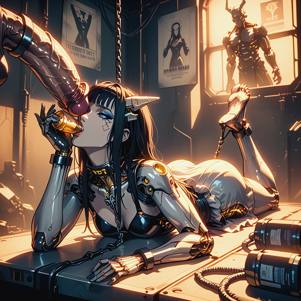 Hands And Feet Bound By Restraints, Gigantesco, Extended Back Hentai IA