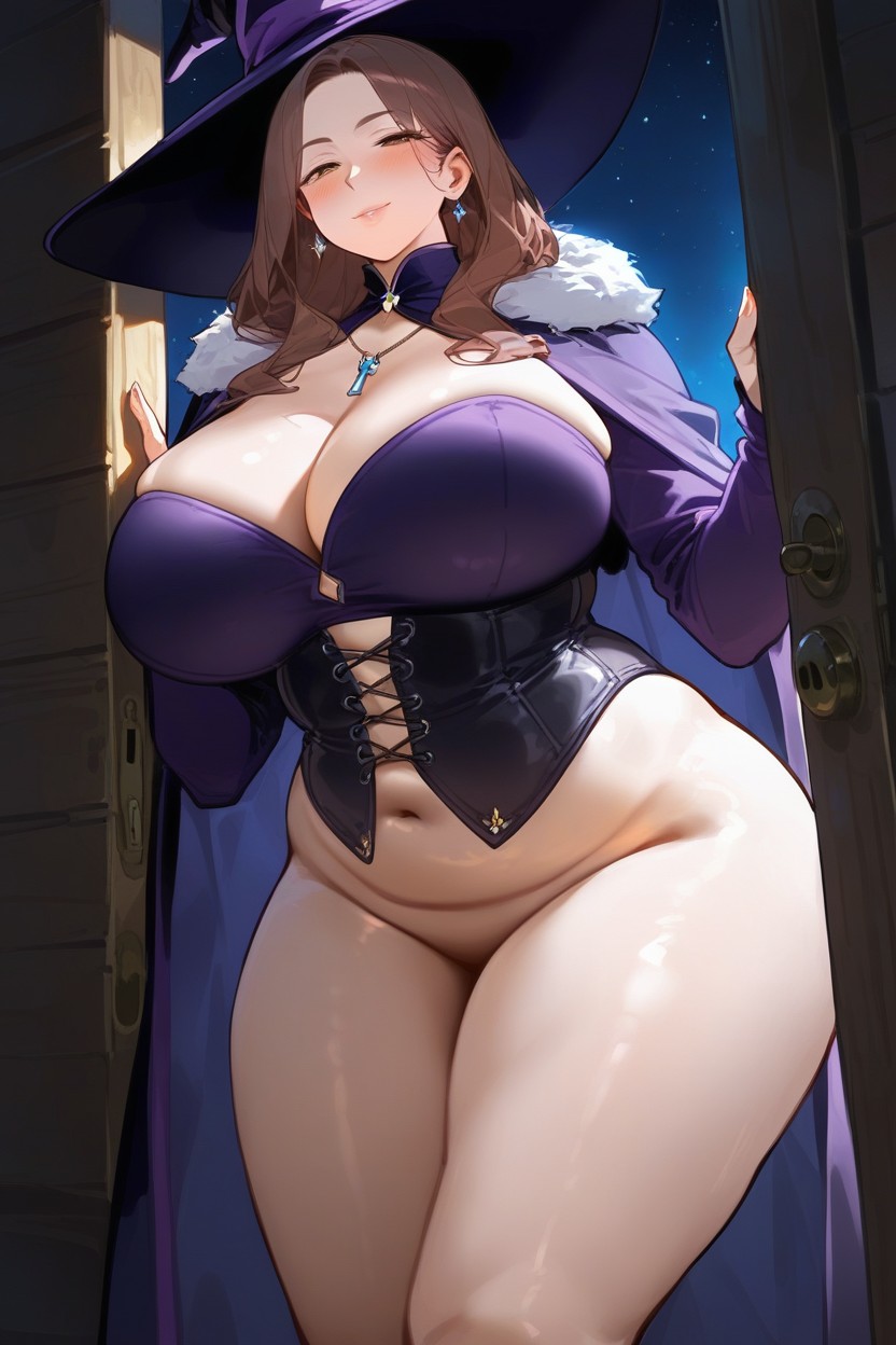 Wizard Hat, Half Closed Eyes, Long Hair Porno IA Hentai