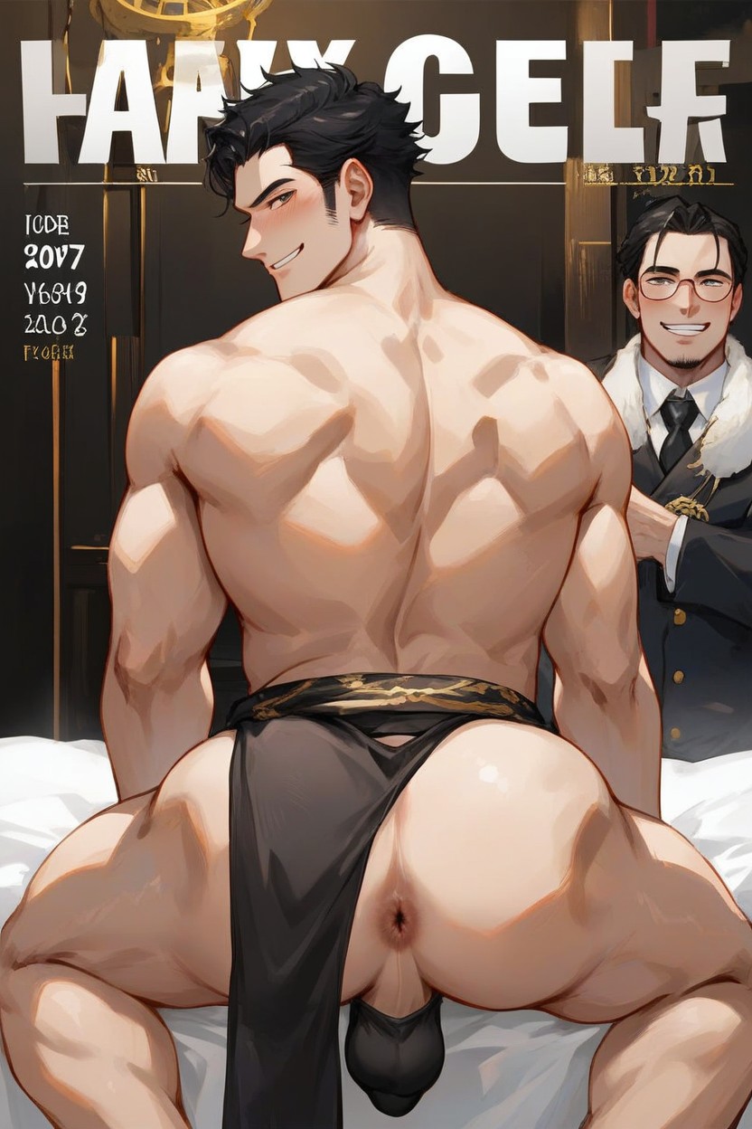 일본인, Steampunk Setting, 마른 체형 게이 AI 포르노