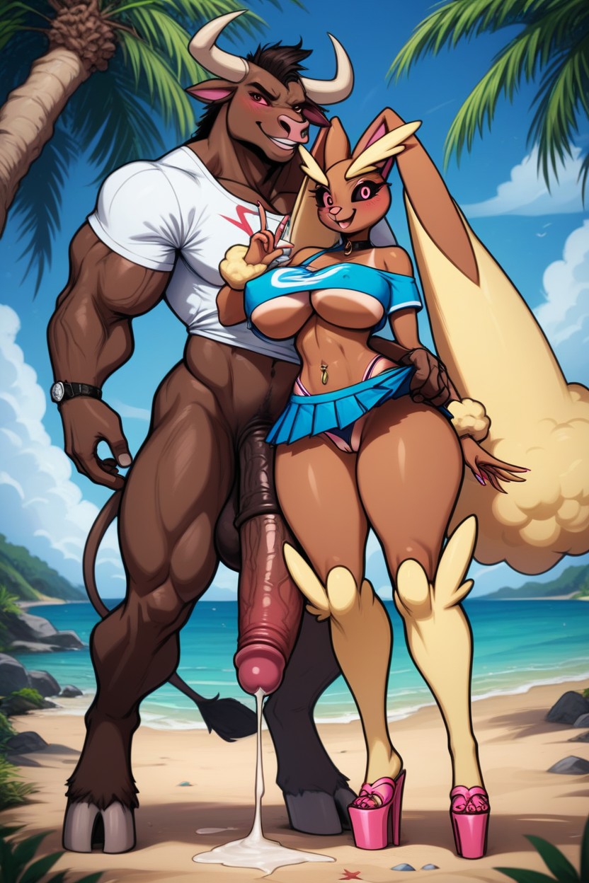 Lose Crop Top, Long Fake Nails, Smile Furry AI Porn