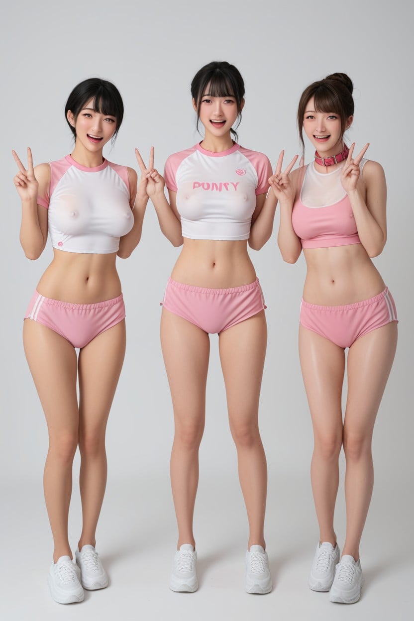 Full Body, 大きな胸, Three Women アジアのAIポルノ