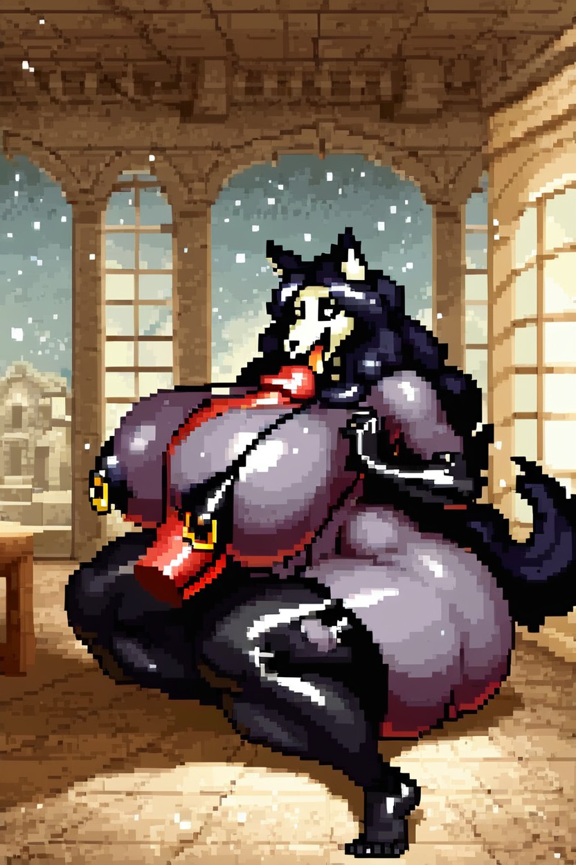 Black, Detailed Hands, Ahegao Face Furry AI Porn