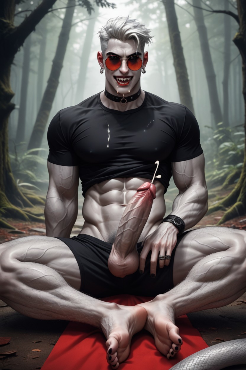 Fangs, Full Body, Abs AI Gay Porn