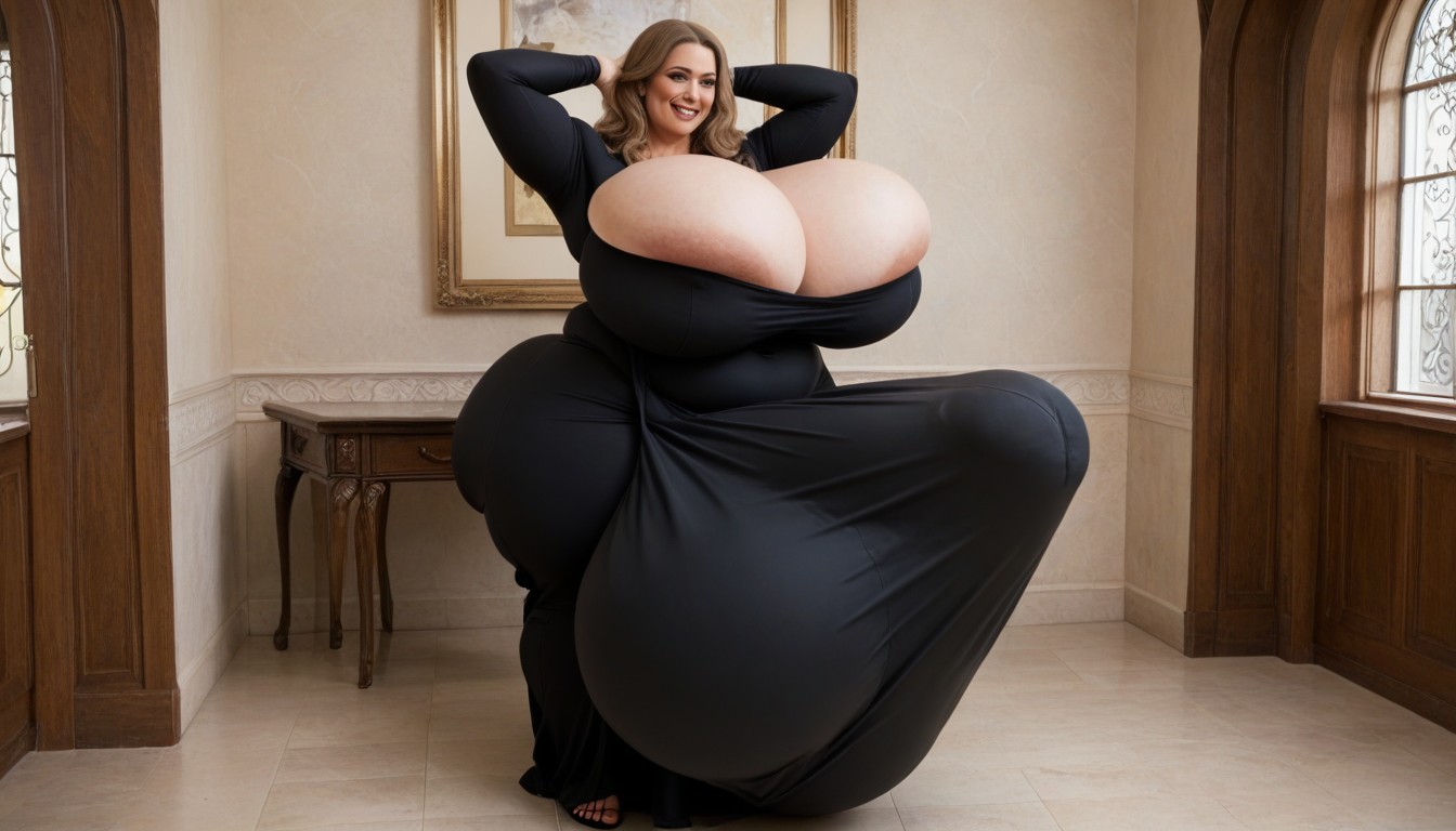 Hiper Pénis Impossivelmente Longo, Mature Bbw Mistress, Hyper Penis Bulge Travesti IA Pornô