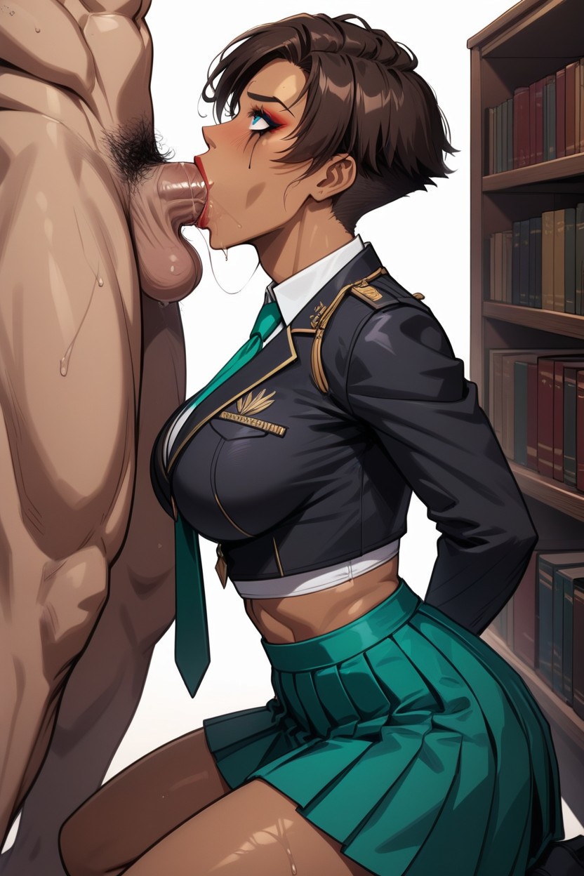 Library, Makeup, Beautiful Face AI Porn