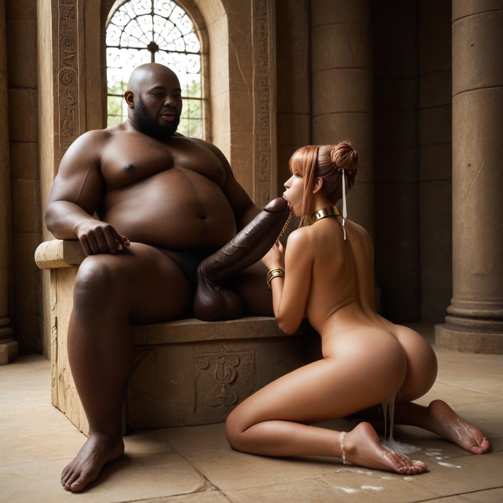 Big Balls, Holding Huge Black Testicles, Blowjob AI Porn