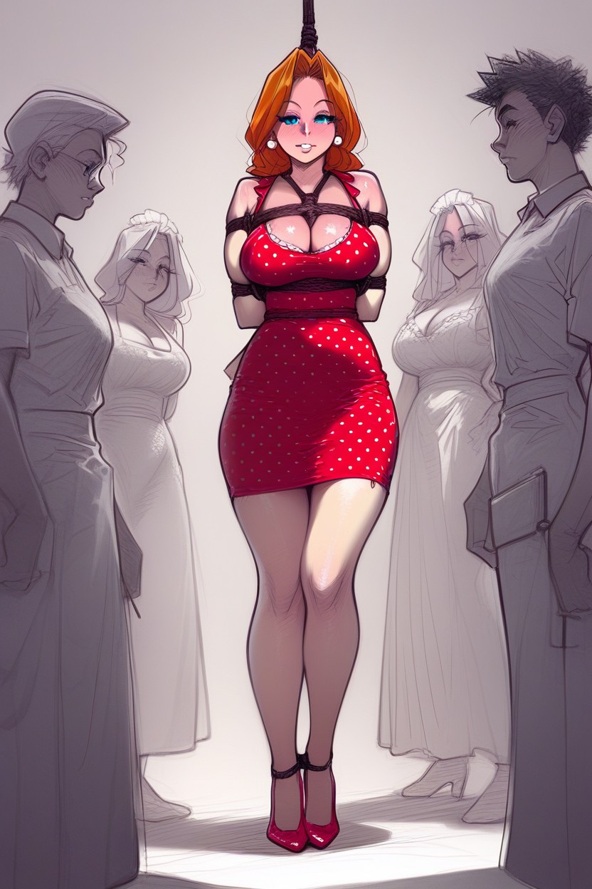 Cashier Apron, Big White Dot, Ussr Shop Hentai AI Porn