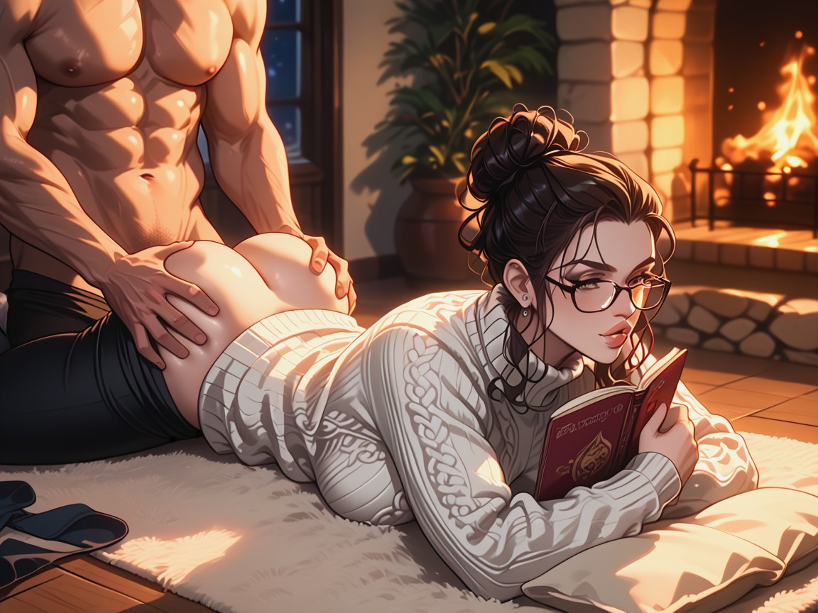 18+, Medium Breasts, Pulling Pants Down AI Porn