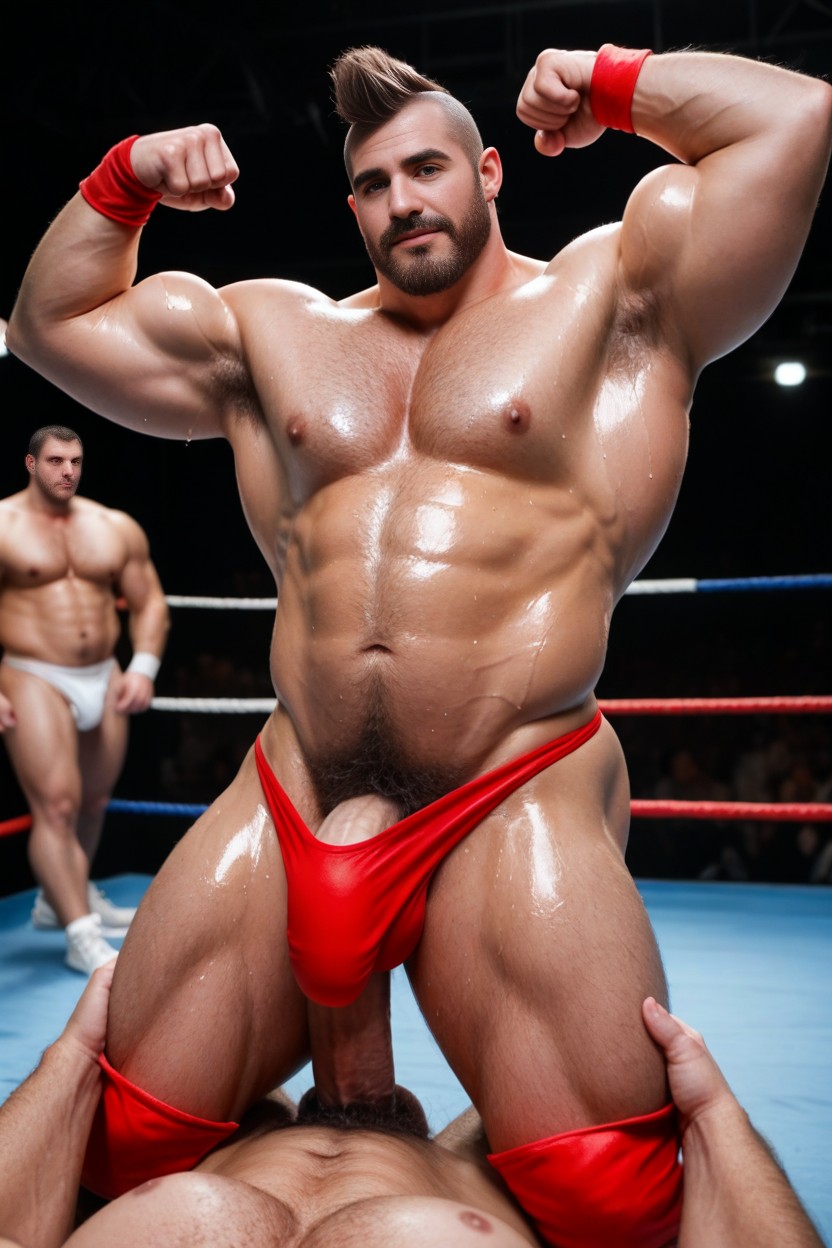 望向觀眾, Beard, Oiled Skin AI同性戀黃片