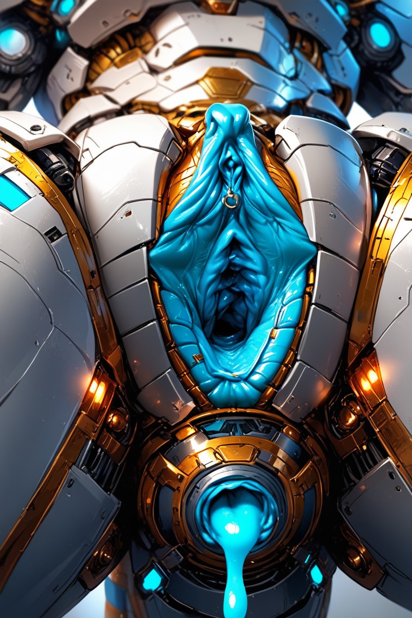 Pussy Piercing, Silicone Pussy, Mecha Dragon Skin ファーリーAIポルノ