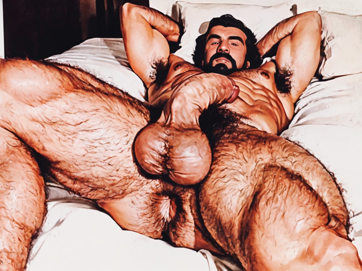 Anus Is Gaping Slightly, Hairy Like A Beast, Hyper Puffy Anus 게이 AI 포르노