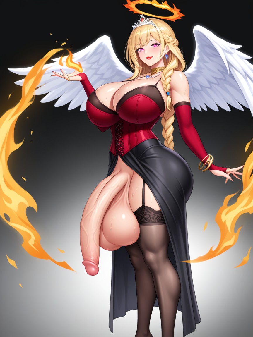 Pretty Face, Fire Magic, Multiple Penises 人妖AI黃片
