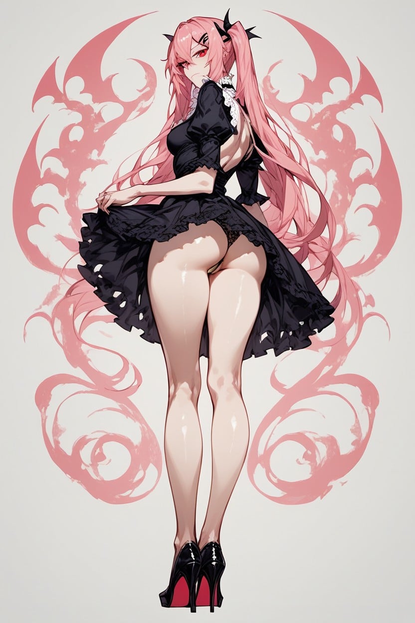 Skirt Beautiful, Pink Hair, Dress Skirt Hentai AI Porn