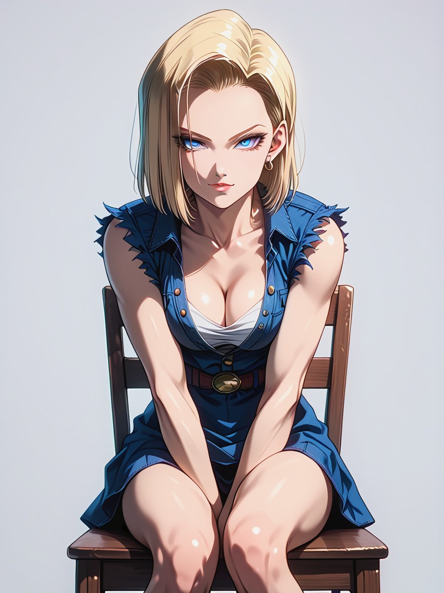 Realistic Eyes, Beautiful Eyes, Legs Crossed AI Porn