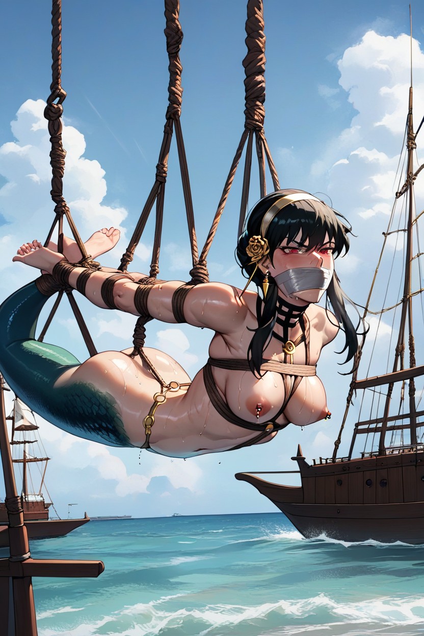 Full Body, Heavily Restrained, Messy Hair AI Porn