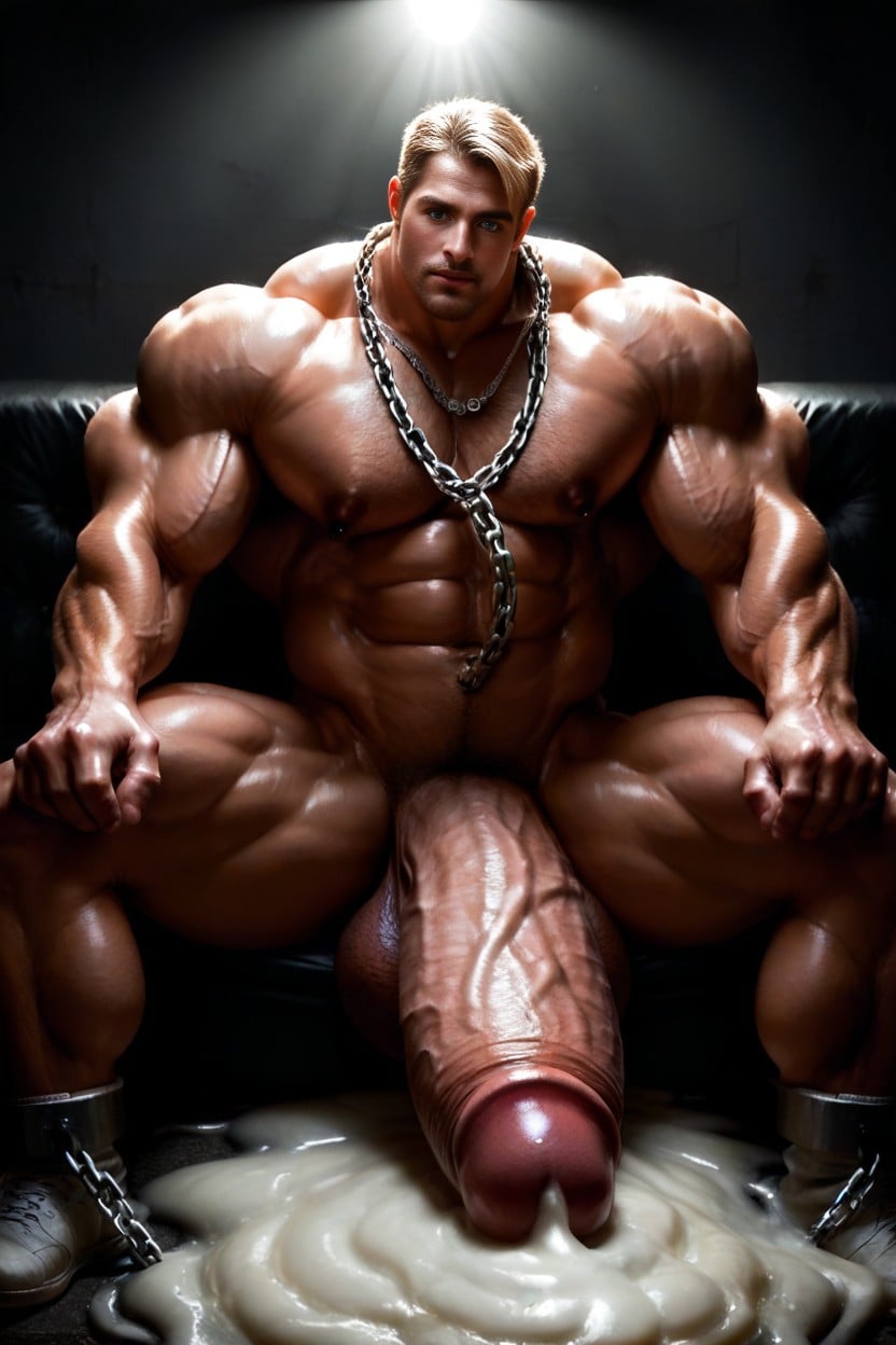 Blue Eyes, Oiled Skin, Thick Cock 게이 AI 포르노