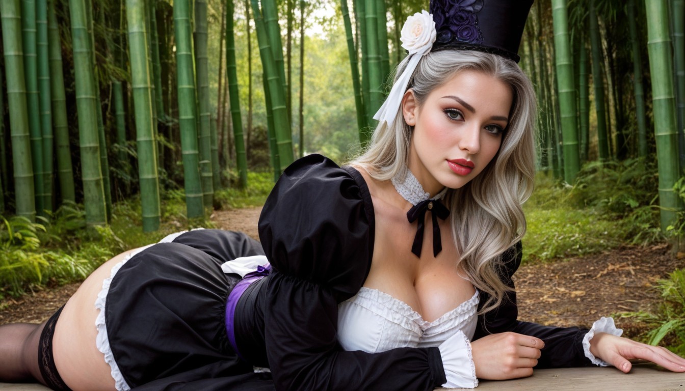 Sweetheart Neckline, Full Dress, Ash Hair AI Porn