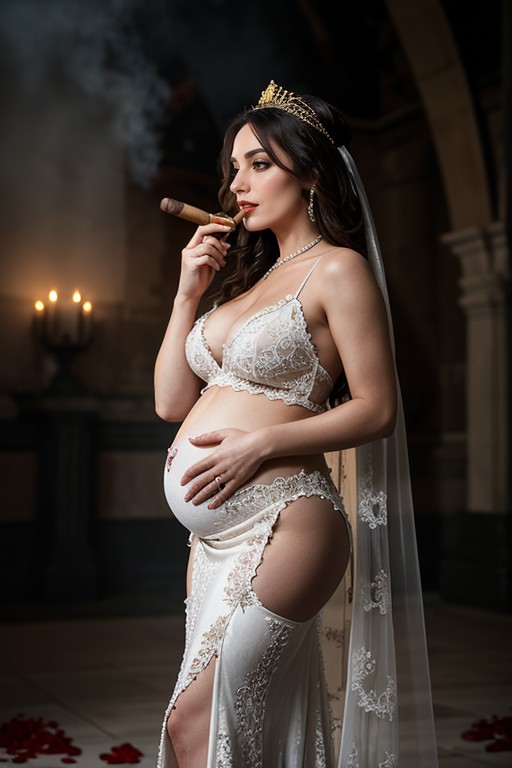 Side View, Sacred And Defiled Radiating Power This Is No Virgin Bride, 18+ AI Porn