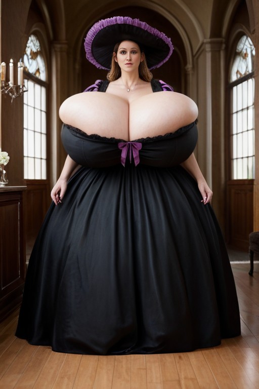 Seductive, Super Huge Tits, Breasts Literally Bigger Than Woman AI Porn