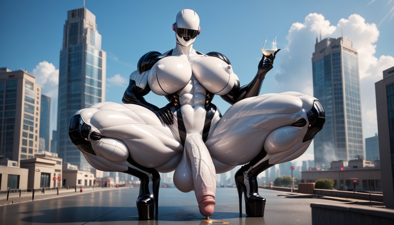 Latex Suit, Morph Suit, Giant Porno IA transsexuelle