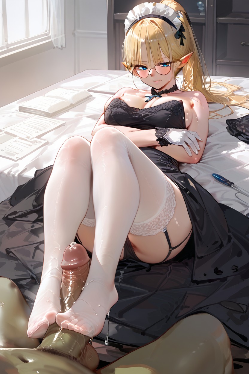 Supermodel Body, Pointy Ears, Detailed Hentai AI Porn